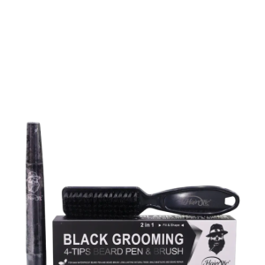 Black Grooming 4 -Tips Beard Pen And Brush 5G